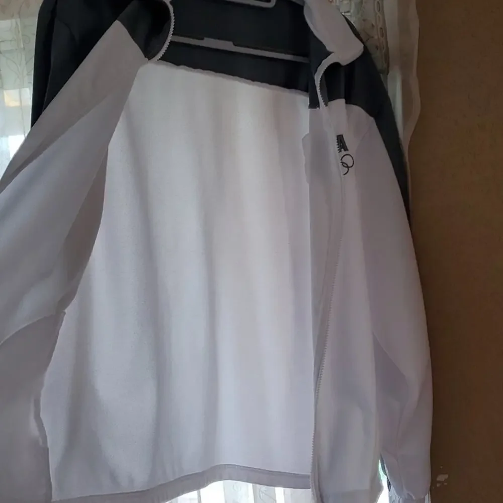 United States Olympic Committee White Gray Jacket L